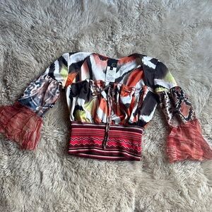 Boho silk top